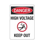 Danger High Voltage (Graphic) Keep Out Sign